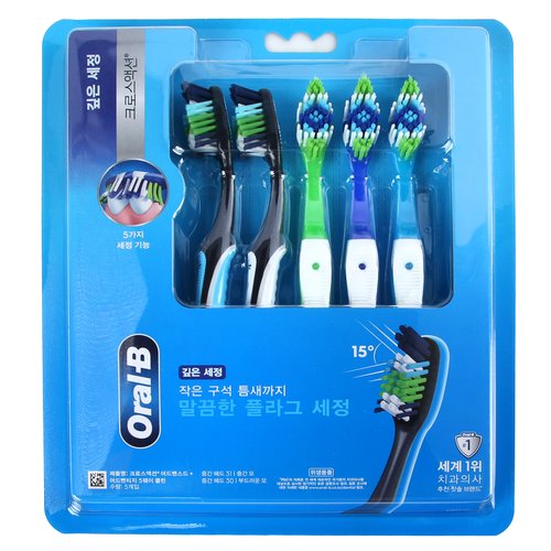오랄비 어드벤티지 칫솔 3입+크로스액션 2입