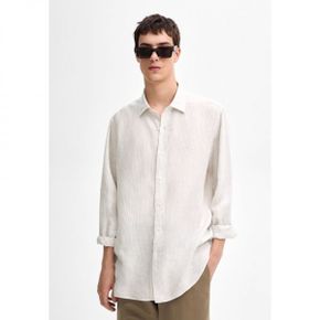 5086446 Massimo Dutti STRIPED - Shirt white