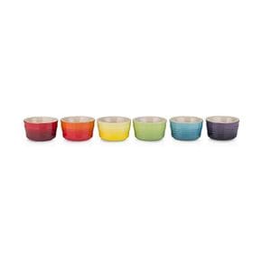 독일 르크루제 냄비 Le Creuset 79134108359030 Mini Stoare Moulds 100 ml Each Set of 6 Rainb