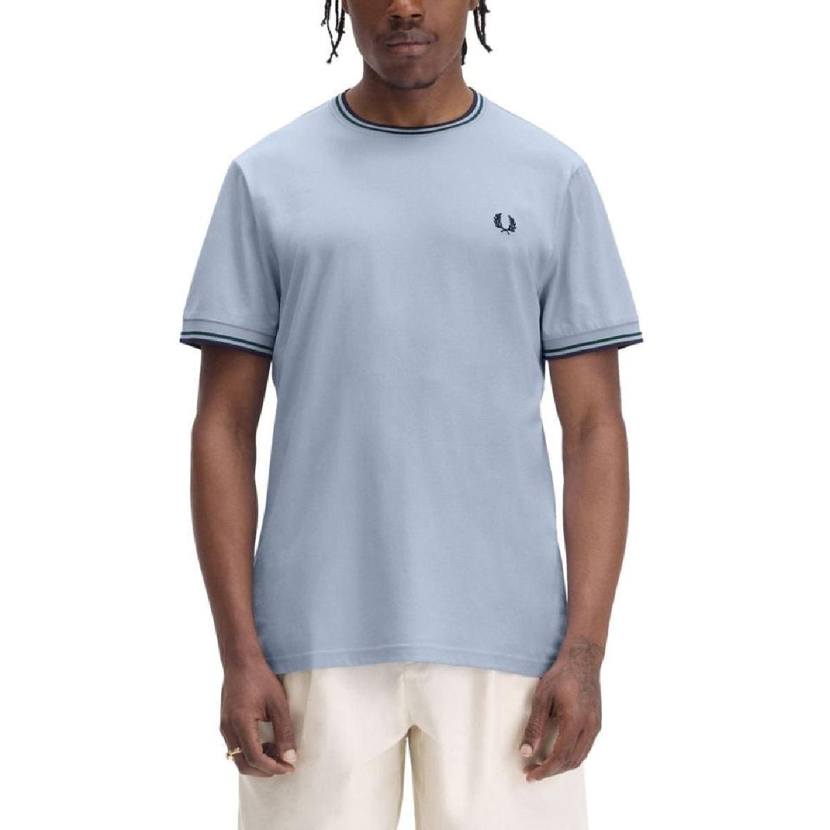 FRED PERRY FP-M1588-54_Y58 DOUBLE STRIPE T-SHIRT 티셔츠