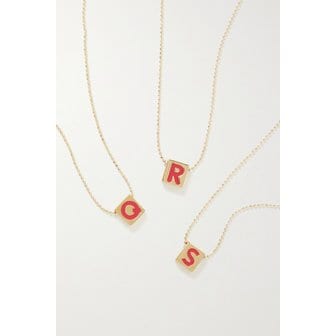 ROXANNE ASSOULIN 록산느 애슐린 이니셜 골드 플레이트 에나멜 목걸이 665933302785497