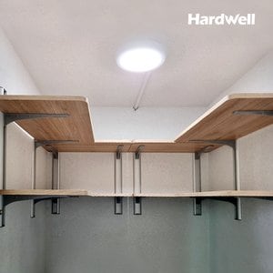 하드웰 시스템 벽선반 2단 세탁실 벽걸이 원목 다용도실