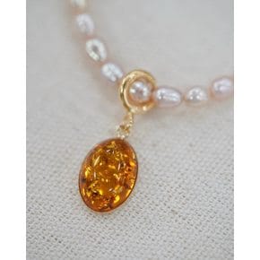 [재입고] AAA 천연 호박보석 10x14mm 오벌 펜던트 목걸이 옵션 14KGF