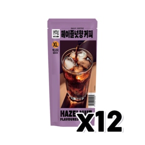 유어스 헤이즐넛향커피 XL 아이스파우치음료 500ml x 12개