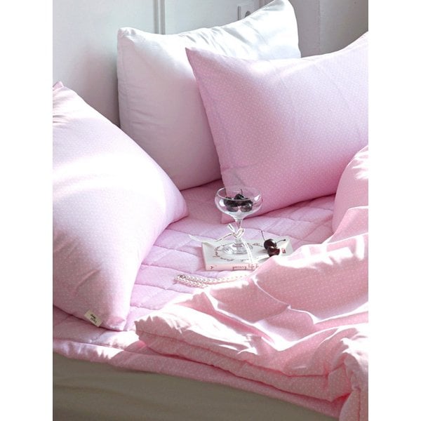 듀드랍 도트 먼지없는 옥수수솜 무봉제 차렵이불세트 SS/Q/DK 7colors