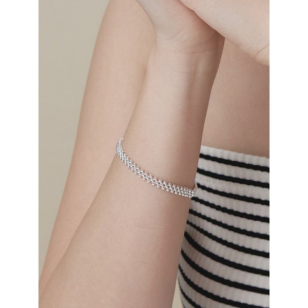 (925Silver) Elastic Gleam  Bracelet