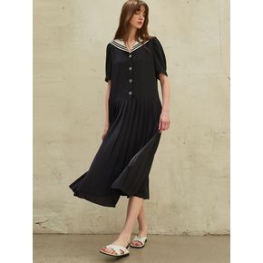 [06/07 예약배송]  SAILOR COLLOR PLEATS DRESS_NAVY