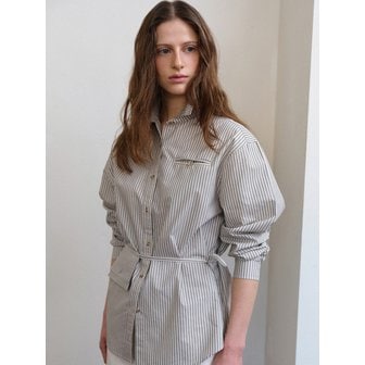 폴뉴아 HAZEL STRIPE SHIRT [CREAM BEIGE]