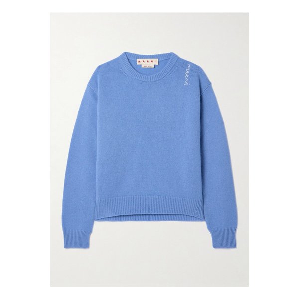 자수 캐시미어 스웨터 블루 1647597348751725