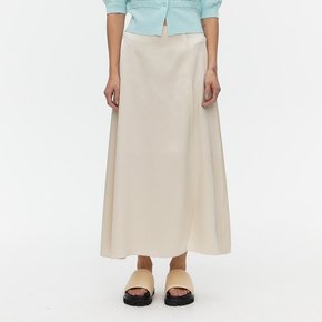 Interlocked Satin Skirt_CREAM