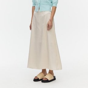 Interlocked Satin Skirt_CREAM