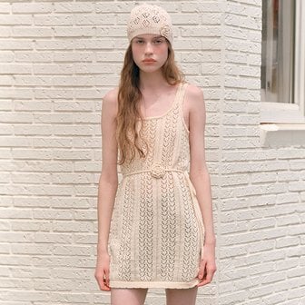 로라로라 ROSE STRAP SLEEVELESS ONEPIECE IVORY