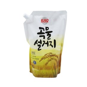 우리 리필 세제 현미 곡물 트리오 설거지 1.2L 주방 (WDE5E4F)