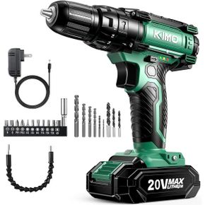 일본 블랙앤데커 드릴 KIMO QM13809ST20 Drill Driver Electric 무선 충전식 20 V 2.0 Ah Batter