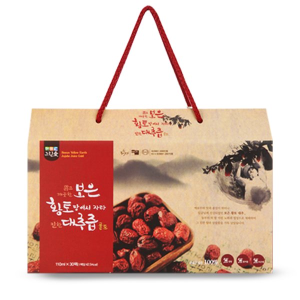 보은 황토 대추즙 국내산 대추 100% 특허받은 진공저온추출 건강즙 110ml 30포