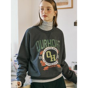 Vintage College Rose Sweatshirt - Charcoal