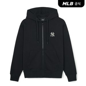 MLB [코리아공식] 베이직 미디움로고 후드집업 NY (Black)