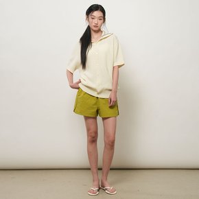UNISEX 배색 라인 카라 가디건 [IVORY] / GF2UKC017-WOMAN