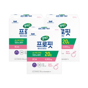 셀렉스 프로핏  웨이프로틴 파우더 스틱 복숭아맛 33g10포 3박스