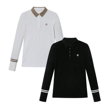 풋조이 골프긴팔티 CQK FKJWT8109 23FW AR CONTRAST POLO WN