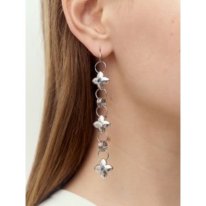 Gothic flower star drop earring(large)