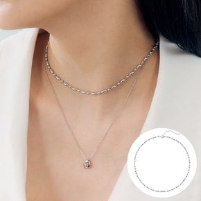 로즈몽 실버 그레인 목걸이 폴카 RA25B15J