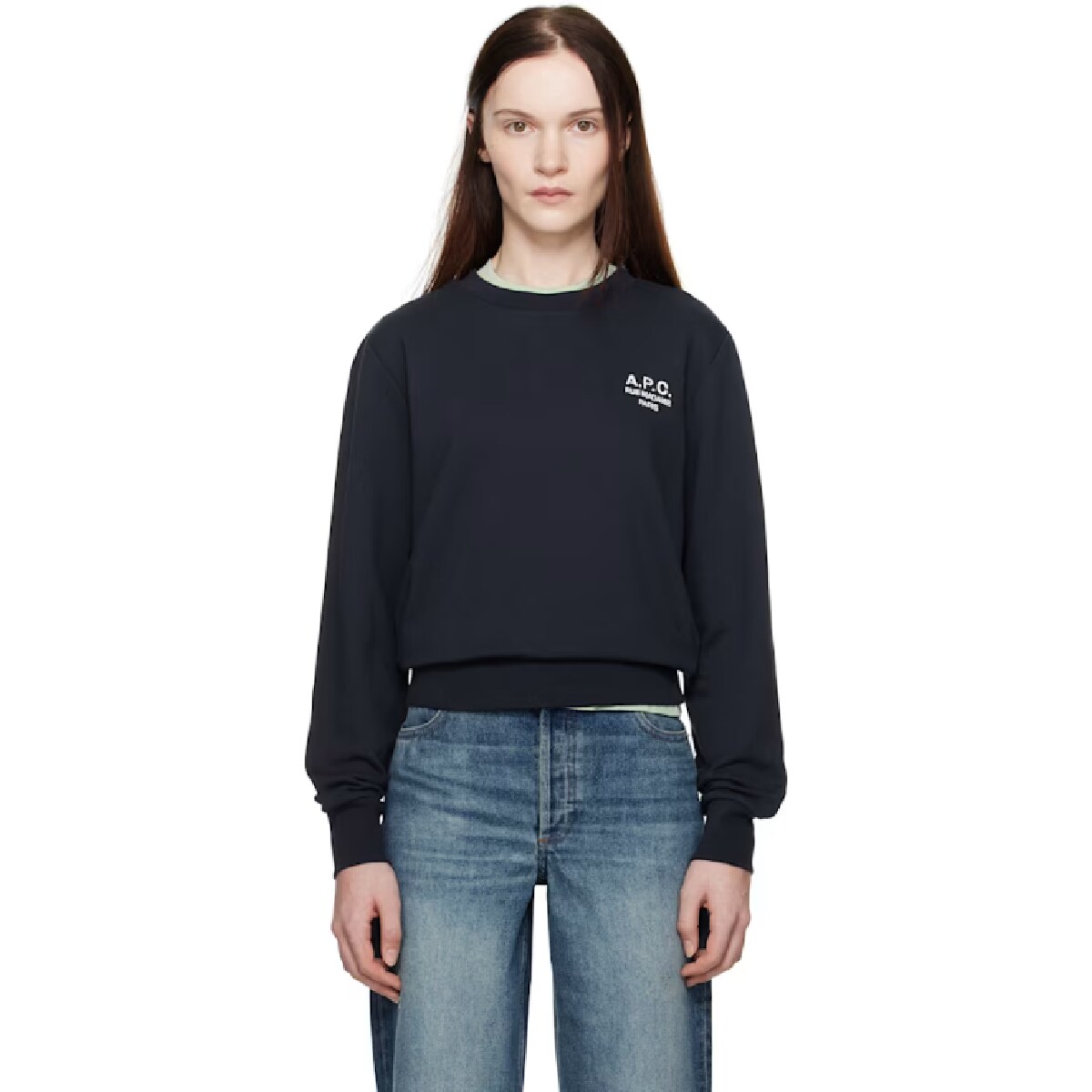 BURBERRY Navy blue stretch poplin shirt 8071800 A1222 - 이마트몰