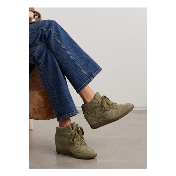 바비 퍼포레이티드 스웨이드 웨지 스니커즈 토프 1647597352697800