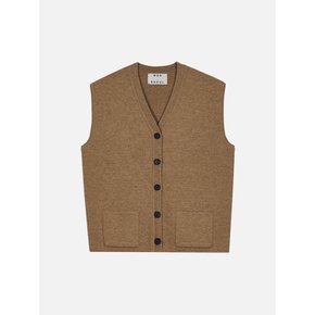 Cardigan Vest Camel