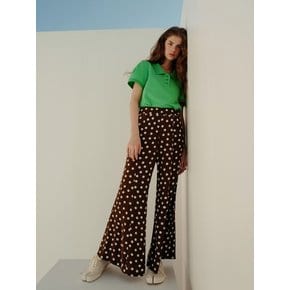 Flare pants_Brown dot