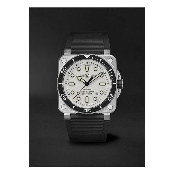 벨앤로스 BR-03 다이버 오토매틱 스테인리스 스틸 고무 42mm 시계 46376663162921248