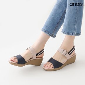 국산 배색 웨지샌들 5cm_24SS212 [무료배송]