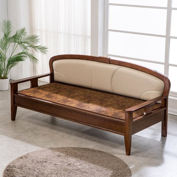 뜨끈뜨끈 곡선쿠션 원적외선 황토볼 온돌쇼파 (가로224cm/전국무배)