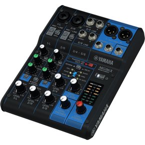 YAMAHA MG06X 6채널 믹싱 콘솔, 2마이크/6라인 입력, 6종 디지털 이펙트, D-PRE 프리앰프