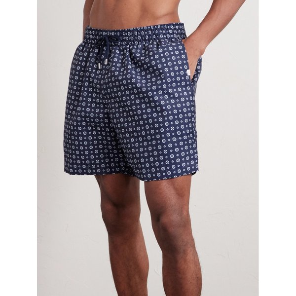 데렉 로즈 트로페즈 스트레이트 레그 미드 렝스 프린트 스윔 쇼츠 46376663162965341