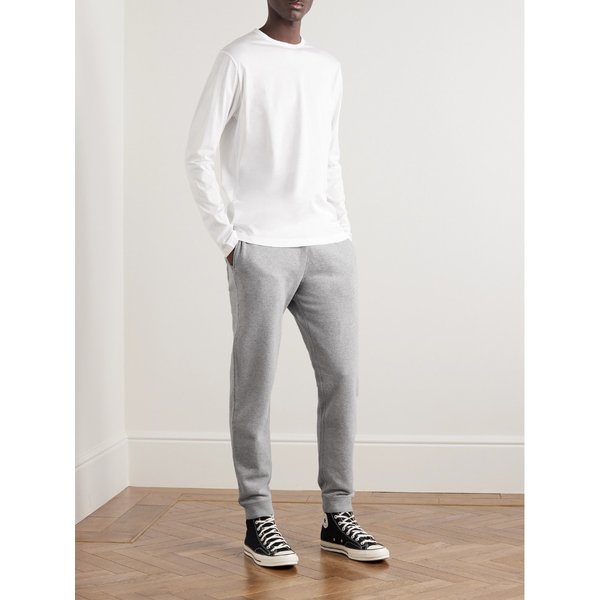 선스펠 테이퍼드 브러시드 루프백 코튼 저지 스웨트팬츠 906550