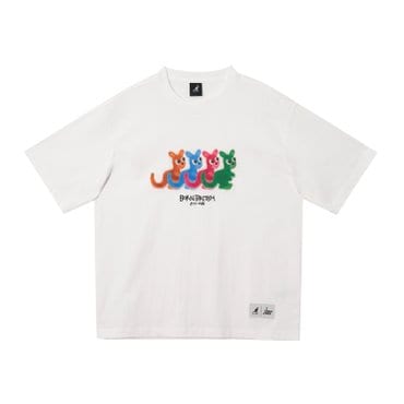 캉골 iscream 캉골 그래픽 반팔 티셔츠 2806 오프화이트