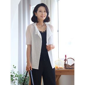 J31804 메쉬 시스루 빅카라 플리츠 가디건 엄마옷_P422269161