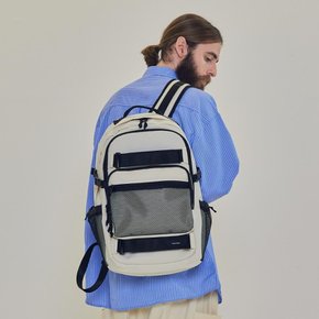 CB DOUBLE STRAP POCKET BACKPACK (IVORY)