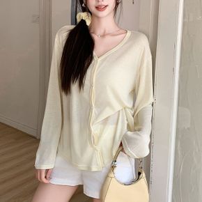 여름 브이넥 루즈핏 시스루 가디건 RNR 0091_P400128731