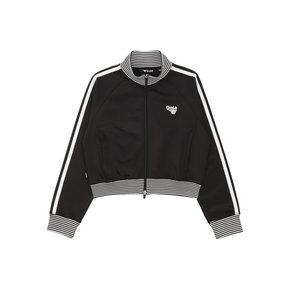 W TRACK CROP ZIP-UP [BLACK]