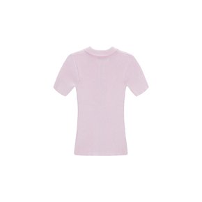 Two tone Collar Two way Knit Zipup_pink white