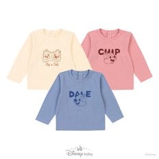 [디즈니베이비 F/W 칩앤데일]  디즈니 칩앤데일 심플티셔츠(CREAM,BLUE,PINK)