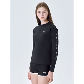 [스타필드 안성 휠라] 여성 워터스포츠 풀오버 래쉬가드 FS2RTG2452F BLACK