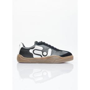 남성 Santos Leather Sneakers Black