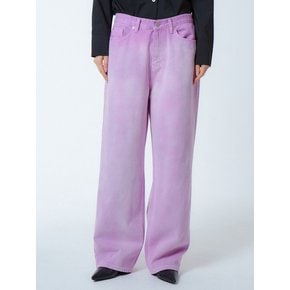 와이드 스텝 다잉팬츠 퍼플_WIDE STEP DYEING PANTS PURPLE