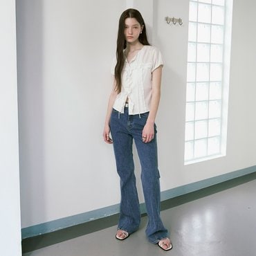 레이브 Boots Cut Denim Pants in Blue VJ3AL381-22