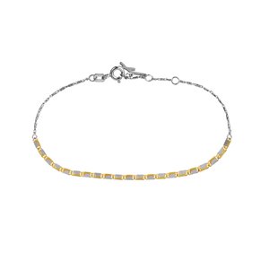 루마카 옐로화이트 브래슬릿 17.7cm, Lumaca Yellow&White Bracelet 17.7 cm, 14k. yellow gold, white gold