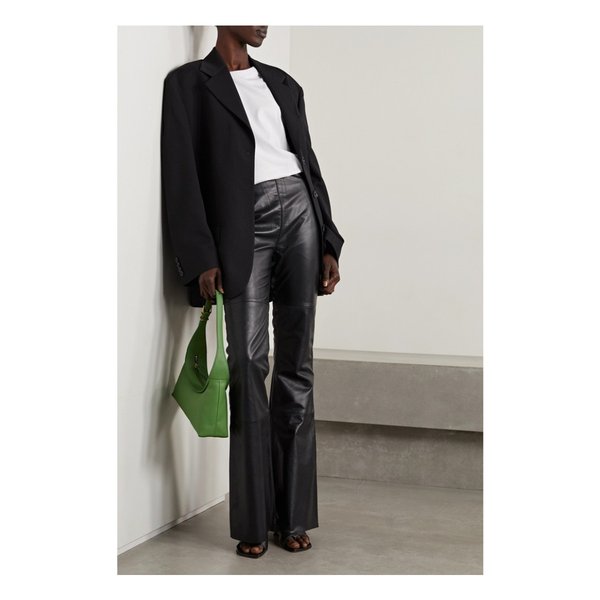 데드우드 Net Sustain Kick Recycled-leather Flared Pants 블랙 46376663162368017