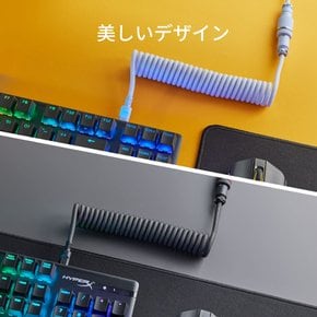 HyperX 코일 케이블 대응 플랫폼 PC, USB-C 그레이 6J678AA